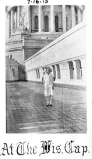 Grace, at the Wisconsin State Capitol, July 16, 1915.